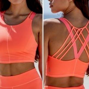Free People Mantra Top! Barely worn- neon coral